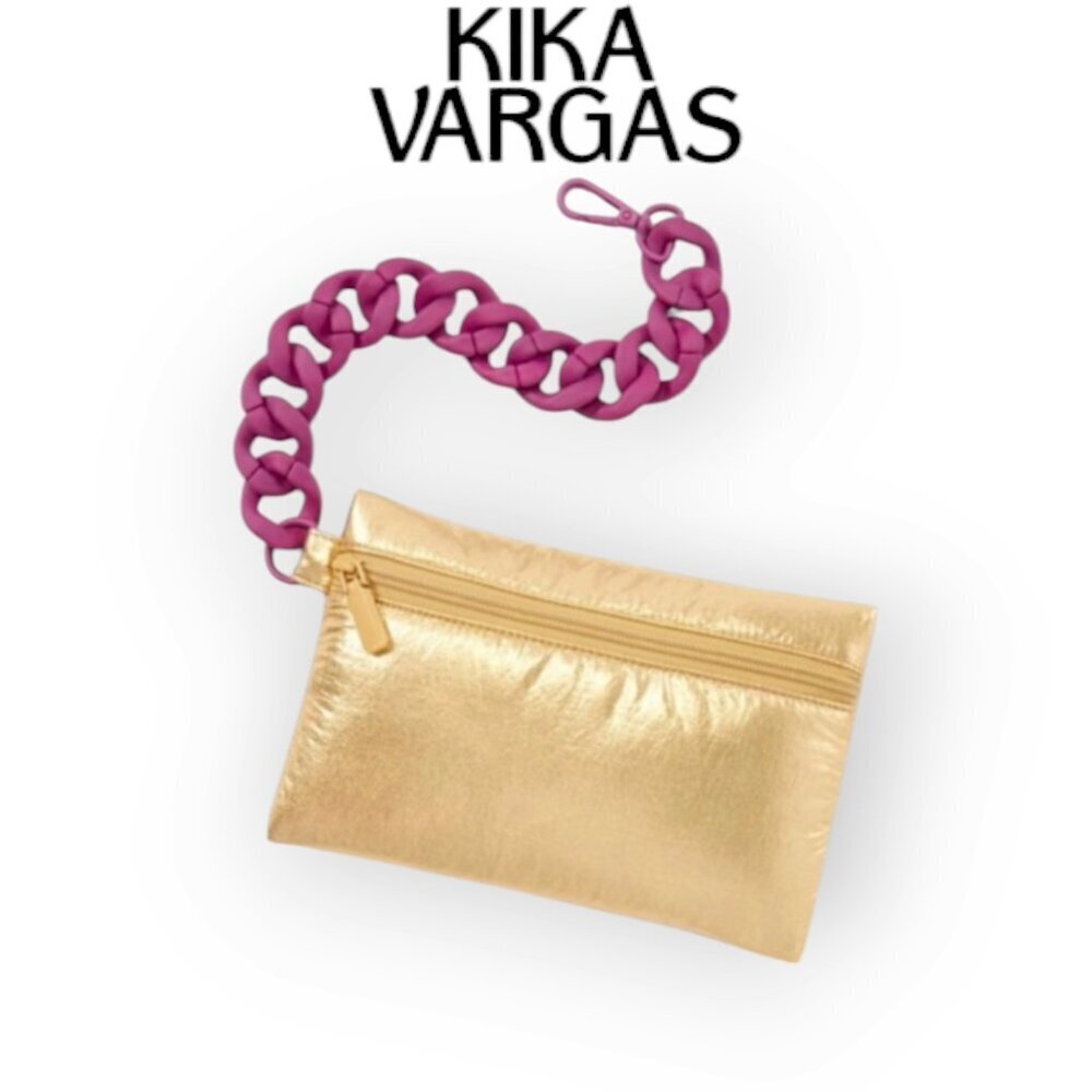 Gold Metallic Puffer Wristlet Kika Vargas x Target Designer Evening Clutch Luxe